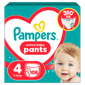 Підгузки-трусики для дітей PAMPERS Pants (Памперс Пантс) Maxi (Максі) 4 від 9 до 15 кг 108 шт