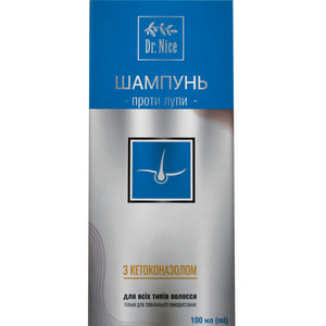 Шампунь для волос против перхоти DR.NICE (Доктор Найс) с кетоконазолом флакон 100 мл