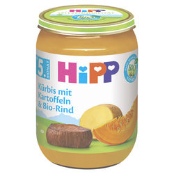 Пюре м'ясо-овочеве дитяче HIPP (Хіпп) Гарбуз, картопля з телятиною з 5-ти місяців 190 г