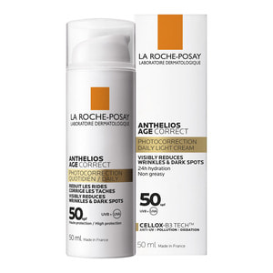 Крем солнцезащитный La Roche-Posay (Ля Рош-Позе) Коррект антивозрастной для чувствительной кожи лица против морщин и пигментации SPF50+ 50 мл