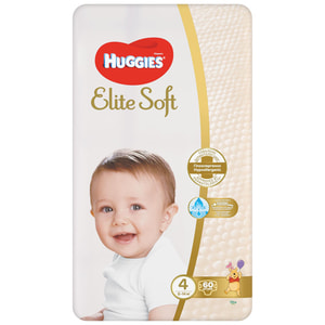 Підгузки для дітей HUGGIES (Хагіс) Elite Soft (Еліт софт) 4 від 8 до 14 кг 60 шт