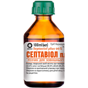 Спирт етиловий Септавіол Плюс 96% р-н д/зовш. застос. 96% фл. 100мл