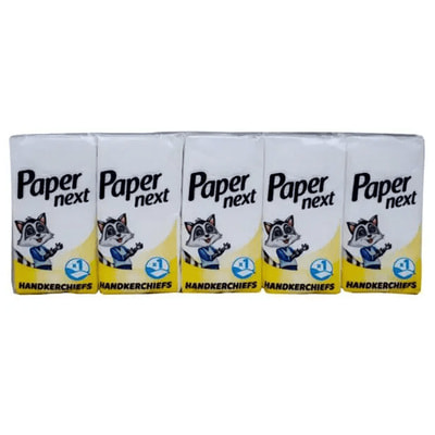 Хустинки паперові PAPER NEXT (Папер Некст) одношарові без аромату 10 упаковок по 10 шт