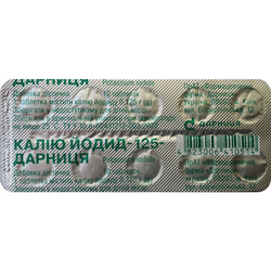 Калия йодид-125-Дарница таблетки по 0,125 г блистер 10 шт