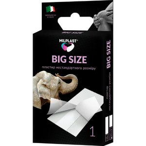 Пластир бактерицидний MILPLAST (Мілпласт) Big size для догляду за ранами нестандартного розміру розмір 50х6 см 1шт