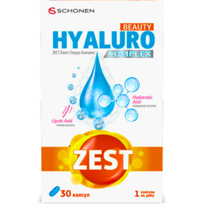 Вітаміни ZEST (Зест) Beauty Hyaluro Complex (Б'юті Гіалуро Комплекс) желатинові капсули 30 шт