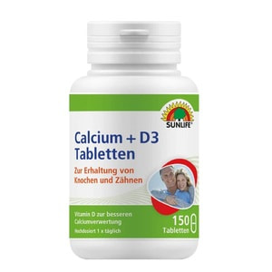 Вітаміни SUNLIFE (Санлайф) Calcium 400 mg + D3 5 µg Tabletten Кальцій + вітамін Д3 таблетки 150 шт