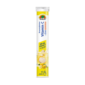 Витамины SUNLIFE (Санлайф) Vitamin C 300 + Zink 5 Витамин С + Цинк 5 Brausetabletten таблетки шипучие туба 17 шт
