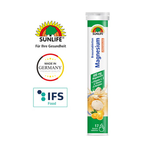 Витамины SUNLIFE (Санлайф) Magnesium + B-Komplex Brausetabletten Магнезиум + В-Комплекс таблетки шипучие туба 17 шт