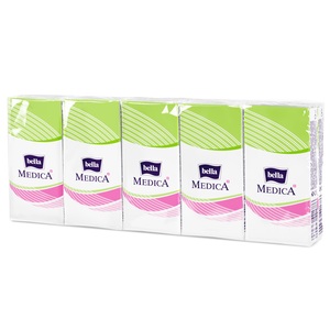 Хустинки паперові BELLA (Белла) Medica гігієнічні тришарові по 9 шт 10 упаковок