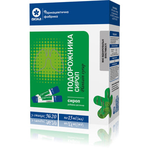 Подорожника сироп у стиках по 15 мл упаковка 20 шт