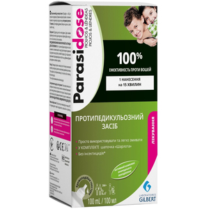 Засіб для волосся ПАРАЗИДОЗ протипедикульозний (від вошей та гнид) флакон 100 мл