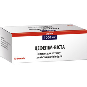 Цефепим-Виста пор. д/р-ра д/ин./инф. 1000мг фл. №10***