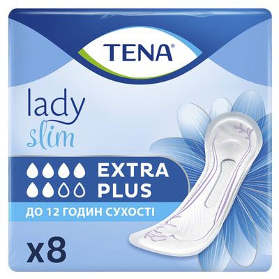 Прокладки урологічні TENA (Тена) Lady Slim Extra Plus (Леді Слім Екстра Плюс) для жінок 8 шт
