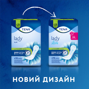 Прокладки урологические TENA (Тена) Lady Slim Extra Plus (Леди Cлим Экстра Плюс) для женщин 16 шт