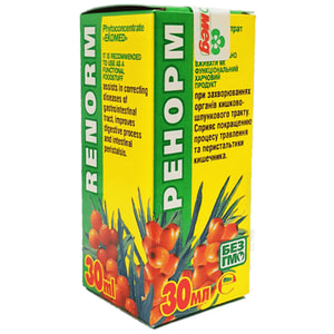 Фитоконцентрат Экомед Ренорм для улучшения процесса пищеварения и перистальтики кишечника 30 мл