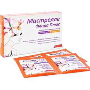 Мастрелле Флора Плюс душ вагинальный для нормализации и поддержания вагинальной микрофлоры в саше 10 шт