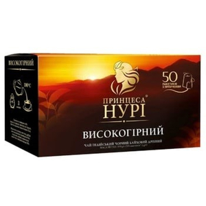 Чай черный ПРИНЦЕССА НУРИ индийский байховый высокогорный мелкий в фильтр-пакетах по 2 г 50 шт