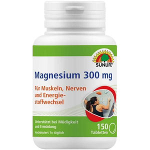 Витамины SUNLIFE (Санлайф) Magnesium 300 mg таблетки для крепких мышц, нервов и костей 150 шт