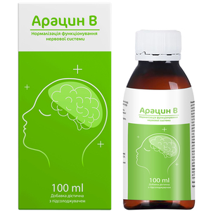 Арацин В сироп для нормализации функционирования нервной системы флакон 100 мл