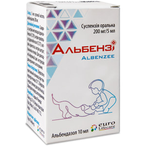 Альбензі сусп. орал. 200мг/5мл фл. 10мл