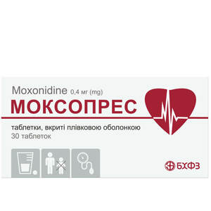 Моксопрес табл. п/о 0.4мг №30