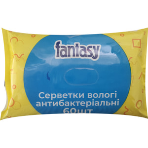 Серветки вологі FANTASY (Фентезі) антибактеріальні 60 шт