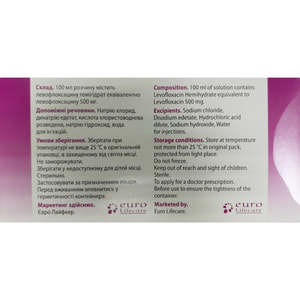 Еврофлокс р-р д/инф. 500мг/100мл фл. 100мл №1