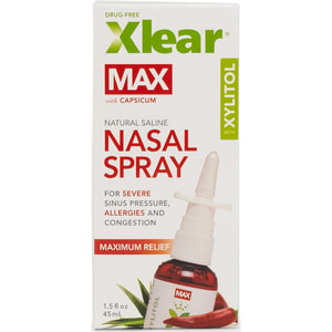 Спрей назальний XLEAR (КЛеар) Макс сольовий натуральний з ксилітом,стручковим перцем, алое вера флакон з дозатором 45 мл
