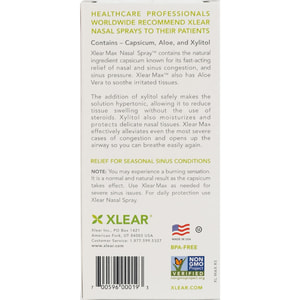 Спрей назальний XLEAR (КЛеар) Макс сольовий натуральний з ксилітом,стручковим перцем, алое вера флакон з дозатором 45 мл