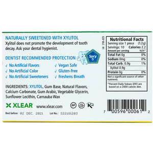 Жевательная резинка SPRY (Спрай) натуральная с мятой и ксилитом упаковка 10 шт