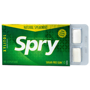 Жевательная резинка SPRY (Спрай) натуральная с мятой и ксилитом упаковка 10 шт