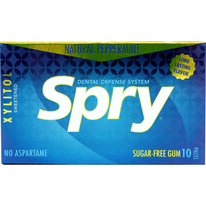 Жевательная резинка SPRY (Спрай) натуральная с мятой перечной и ксилитом упаковка 10 шт