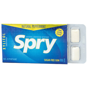 Жевательная резинка SPRY (Спрай) натуральная с мятой перечной и ксилитом упаковка 10 шт