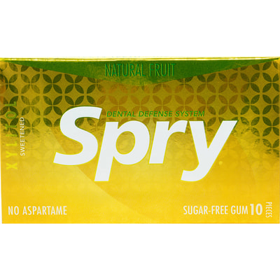 Жевательная резинка SPRY (Спрай) натуральная фруктова с ксилитом упаковка 10 шт