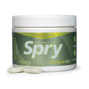 Жевательная резинка SPRY (Спрай) натуральная с зеленым чаем и ксилитом упаковка 100 шт