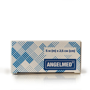 Пластир хірургічний Angelmed (АнгелМед) Пластфікс еластичний на нетканній основі розмір 5 м х 2,5 см 1 шт