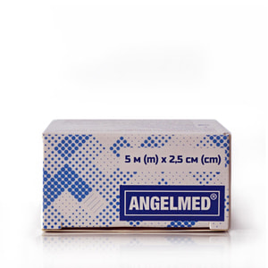 Пластир хірургічний Angelmed (АнгелМед) Пластфікс на тканинній основі тілесного кольору розмір 5м х 2,5см 1 шт