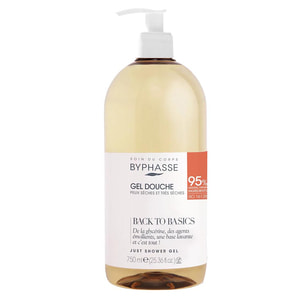Гель для душу BYPHASSE (Біфаз) Back To Basics для сухої й дуже сухої шкіри помпа 750 мл