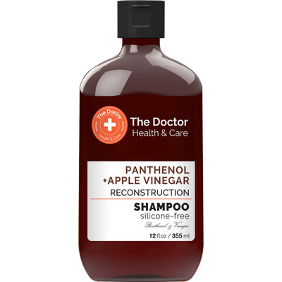 Шампунь для волосся THE DOCTOR (Зе доктор) Health&Care Реконструкція пантенол + яблучний оцет 355 мл