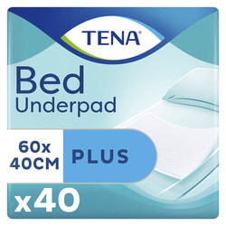 Пеленки гигиенические впитывающие TENA BED Plus (Тена Бед Плюс) размер 40 см х 60 см 40 шт