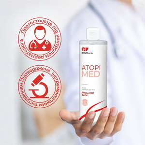 Средство для ванн ELFA PHARM (Эльфа Фарм) Atopi Med (Атопи мед) по уходу за атопической и экстремально сухой кожей младенцев, детей и взрослых 400 мл
