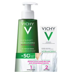 Набір VICHY (Віши) Нормадерм флюїд для жирної шкіри 50 мл + гель очищуючий 400 мл