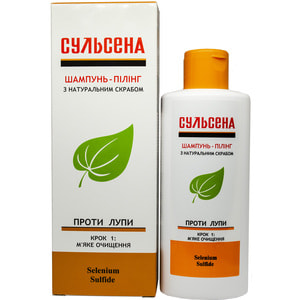 Шампунь-пілінг для волосся Сульсена проти лупи з натуральним скрабом 150 мл