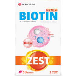 Вітаміни ZEST (Зест) Beauty Biotin Complex (Б'юті Біотин Комплекс) капсули 30 шт
