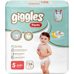 Підгузки-трусики для дітей GIGGLES (Гіглес) Junior (Юніор) 5 від 11 до 25 кг 24 шт