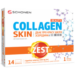 Витамины ZEST (Зест) Beauty Collagen Skin (Бьюти Колаген Скин) раствор питьевой в флаконах по 25 мл 14 шт