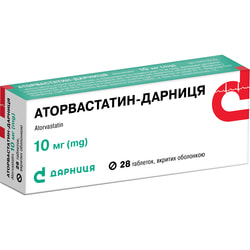 Аторвастатин-Дарница табл. п/о 10мг №28