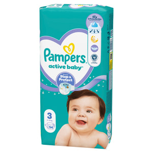 Підгузки для дітей PAMPERS Active Baby Midi (Памперс Актив Бебі Міді) 3 від 6 до 10 кг 54 шт