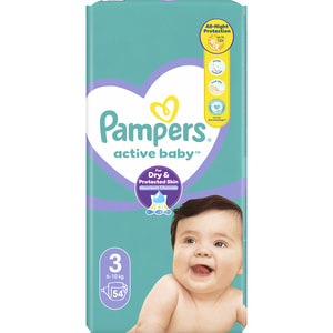 Подгузники для детей PAMPERS Active Baby Midi (Памперс Актив Бэби Миди) 3 от 6 до 10 кг 54 шт